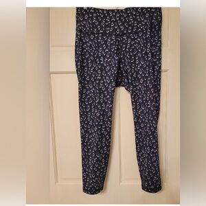 Old Navy Black & Gray Printed Leggings